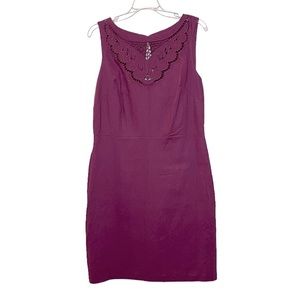 NWT Ann Taylor Loft Linen Crochet Sheath Dress